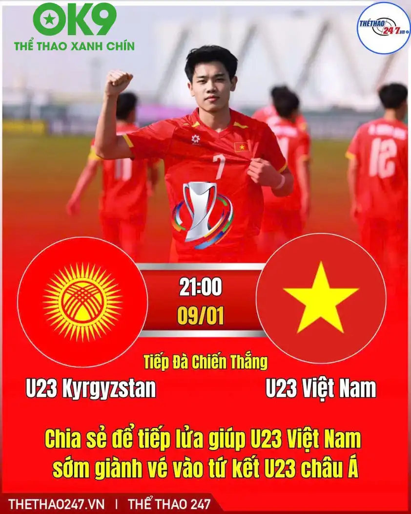 Lịch thi đấu trận tiếp theo của U23 Việt Nam.